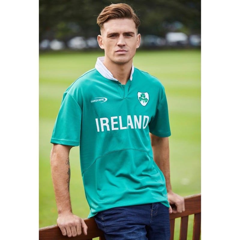 Lansdowne Green Ireland Shamrock Performance Rugby Shirt (Medium) - Image 5